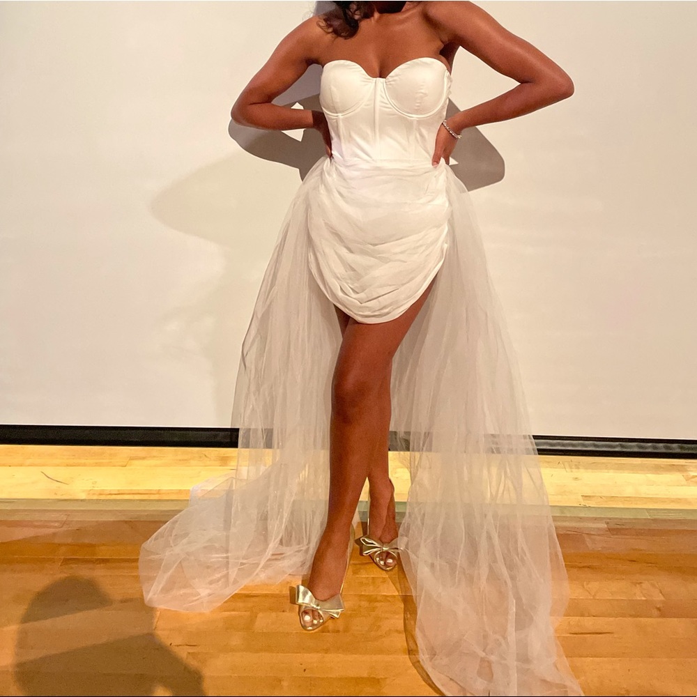 Fashion Nova Nora Strapless Tulle Gown